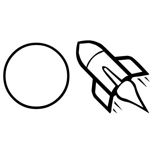 🌕🚀 Emoji Domain black and white Symbola rendering